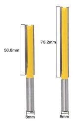 Fresa Recta Madera 2un Toma 8mm 50mm De Corte Y 76mm Corte - Imagen 2