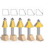 Fresa Madera Copiadora Angulo 11.25 A 45 Grados 5pcs Toma  1/2