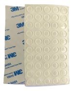 50 Tope Goma Autoadhesivo Silicona 10mmx3mm Puertas Mueble