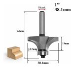 Fresa Madera Cuarto Rodon 3un Toma 6mm R 9.52, 11.1 Y 12.7mm - Imagen 4