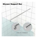 Barra De Soporte De Vidrio De Ducha Plateada 100-120cm - Imagen 7