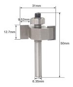 Fresa Madera T 1/4 X 1/2 - Imagen 2