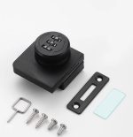 Cerradura Puerta Vidrio Mueble Doble 3a8mm Con Clave Negra - Imagen 3