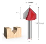 Fresa Ranura V 4un Vástago 1/4 6pcs 3/8 A 1 Pulgada - Imagen 6