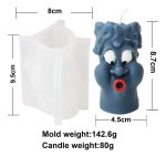 Molde Silicona Velas Y Jabón Rostro Asombrado - Imagen 2