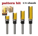 Set 4 Fresas Rectas Copiadoras Vastago 1/4 Rod Sup. - Imagen 2