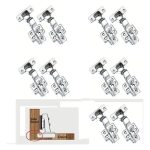 Bisagra Puerta Recta Cierre Suave Cazoleta 35mm Inox 5 Pares