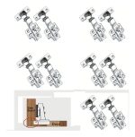 Bisagra Puerta Recta Cierre Suave Cazoleta 35mm Inox 5 Pares