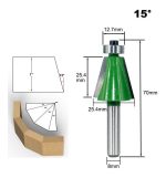 Fresa Madera Copiadora 15° Grados Bástago 8mm Alta Duresa - Imagen 3