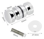 Asa Pomo Tirador Para Puerta Ducha Vidrio Acero Inox 1pcs - Imagen 2