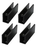 Soporte Repisa Vidrio De 3 A 8mm Cromado O Negro 4 Unidades