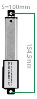 Mini Actuador Lineal Dc 12v 188n Extensión 10cm. Largo 15.5c - Imagen 2