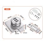 Cerradura Puerta Vidrio Mueble Doble De 3 A 8mm Con Clave - Imagen 2