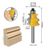 Fresa Madera Moldura Zócalo Marcos Vástago 1/4 X 25.4.mm - Imagen 2