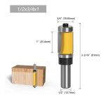 Fresa Madera Copiadora Toma  1/2  X 25.4mm Doble Rodamiento - Imagen 2