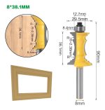 Fresa Madera Moldura Marco Vástago 8mm - Imagen 3