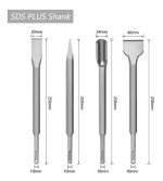 Cincel Broca Rotomartillo 4 Pcs Sds - Imagen 2