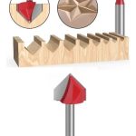 Fresa Ranura V Vástago 1/4 X 7/8 X 19mm 1un