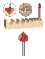 Fresa Ranura V Vástago 1/4 X 7/8 X 19mm 1un