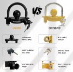 Candado Tipo Bola De Acoplamiento Para Remolque Seguridad - Imagen 5