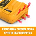 Cargador Para Dewalt 10.8v, 12v, 14v A 20v Dcb118 60w Max 3a - Imagen 2