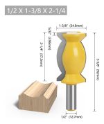 Fresa Madera Moldura Zócalo Marcos Vástago  1/2  X 57.2mm - Imagen 2