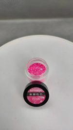 Glitter Rosado Para Resina Uñas Llaveros Aros Brillante