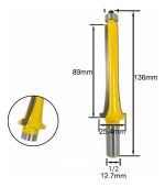 Fresa Madera Moldura Zócalo Marcos Vástago  1/2  Relieve - Imagen 2