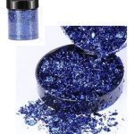 Escamas En Hoja Azul Papel Resina Epóxica Flake Uñas Foil