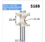 Fresa Madera Moldura Marcos 1/2*r11 Toma 1/2 Carburo Tungte - Imagen 2