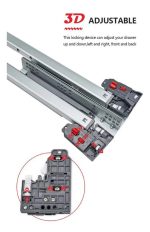 Corredera Telescópica Oculta Cierre Suave 45cm 1.2mm 45k - Imagen 2