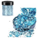 Escamas En Hoja Sky Blue Papel Resina Epóxica Flake Uñas