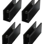Soporte Repisa Vidrio De 6 A 10mm Negro 4 Unidades
