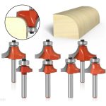 Fresa Madera Cuarto Rodon 7un Dif Medidas Bástago 1/4mm