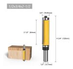 Fresa Madera Copiadora Toma  1/2  X 63mm Doble Rodamiento - Imagen 2