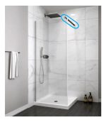 Barra Soporte Negra Para Mampara Vidrio Baño Ducha 80-100mm - Imagen 3