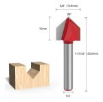 Fresa Ranura V Vástago 1/4 X 5/8 X 15mm 1un - Imagen 2