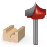 Fresa Madera Doble Perfilado Curvo Vástago 6mm 6x25mm 1pcs