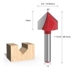 Fresa Ranura V 4un Vástago 1/4 6pcs 3/8 A 1 Pulgada - Imagen 5