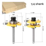 Fresa Madera Ensamble O Machimbra Do Bástago 1/4mm - Imagen 3