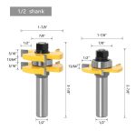 Fresa Madera Ensamble O Machimbra Do Bástago 1/2mm - Imagen 2