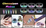Pigmento Polvo Para Uñas Chameleon Flakes 6pcs - Imagen 2