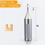 Fresa Madera Cnc Tct Vástago  1/2 *2*4 Acero De Tungsteno. - Imagen 2