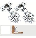 Bisagra Puerta Recta Cierre Suave Cazoleta 35mm Inox 2 Pares - Imagen 4