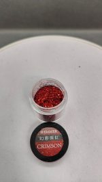 Glitter Carmesí Para Resina Uñas Llaveros Aros Pigmento - Imagen 5