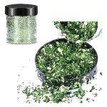 Escamas En Hoja Verde Grass Papel Resina Epóxica Flake Uñas