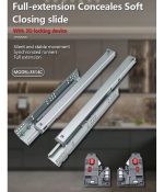 Corredera Telescópica Oculta Cierre Suave 45cm 1.2mm 45k - Imagen 5