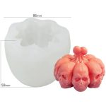 Molde Silicona Velas Y Jabón Calavera 8 Cabezas - Imagen 2