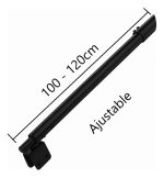 Barra Soporte En Angulo De Vidrio De Ducha Negra 100-120cm - Imagen 2