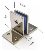 Soporte División Separador Para Vidrio Panel T 2pcs Inox.304 - Imagen 2